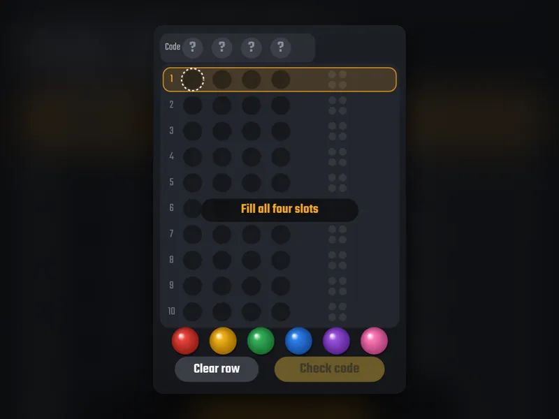 Code Breaker game