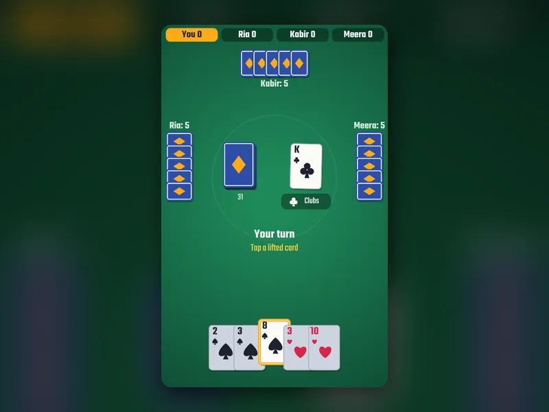 Crazy Eights game