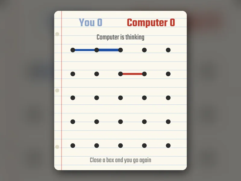 Dots and Boxes game