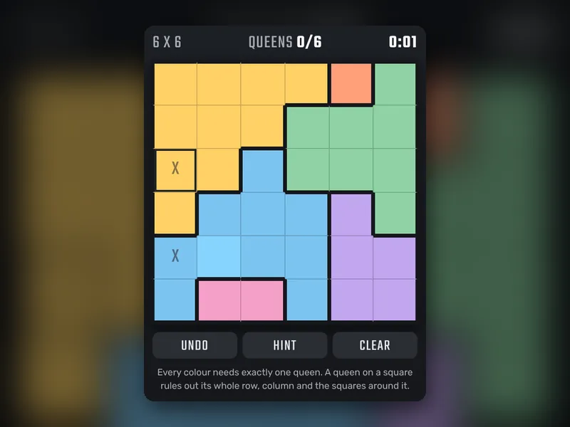 Queens Puzzle game