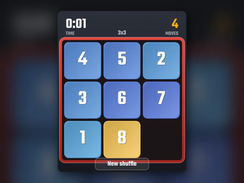 Sliding Puzzle game