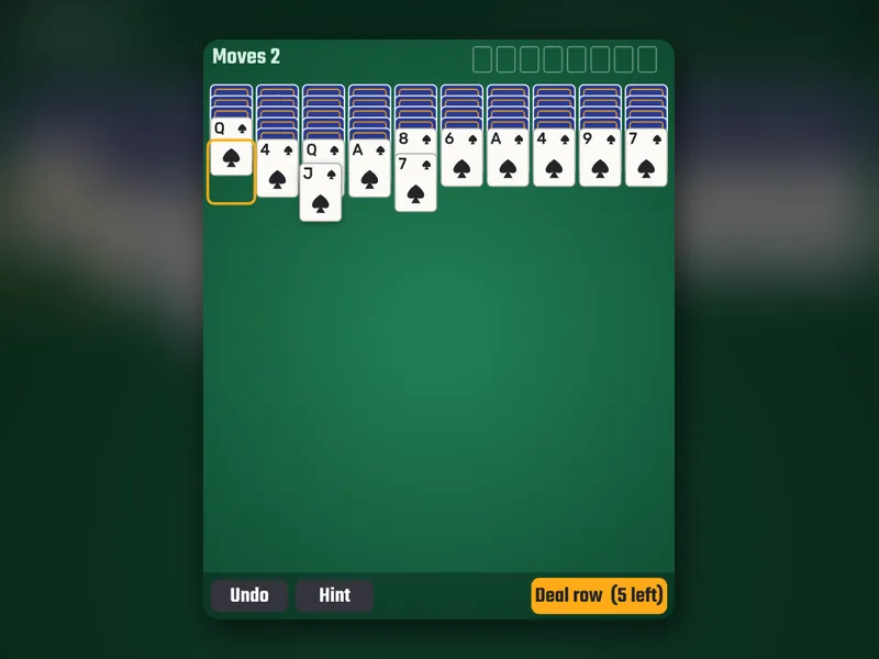 Spider Solitaire game