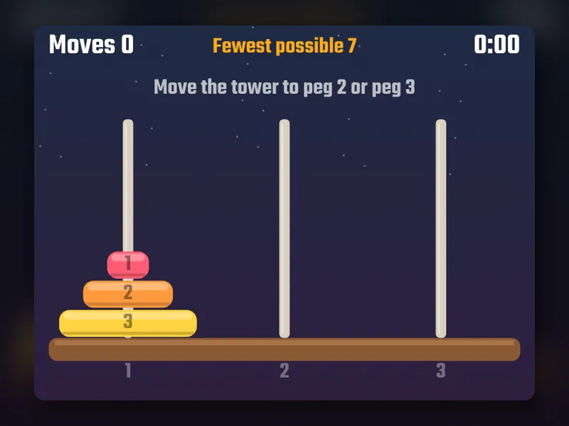 Tower of Hanoi game