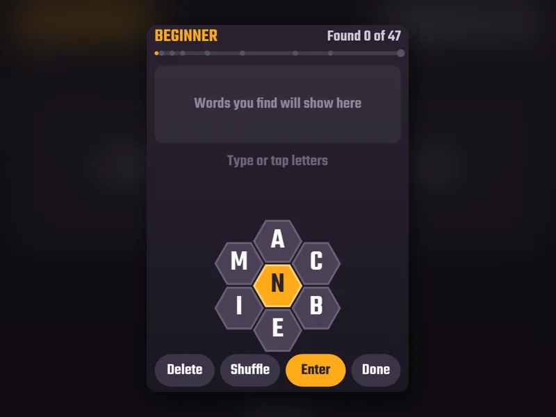 Word Hive game